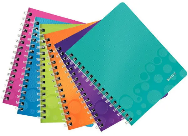 Blok spirálový A5 linka 80 listů Leitz Wow tyrkysový
