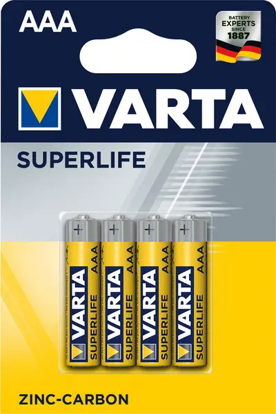 Baterie zinková AAA/R03 Varta Superlife 4 ks