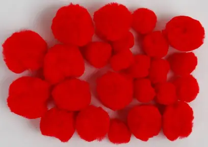 Bambulky akrylové mix 04 červené