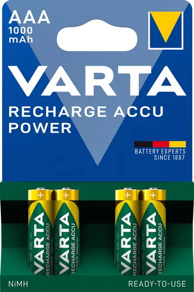 Baterie nabíjecí AAA/R03 900 mAh Varta Power 4 ks