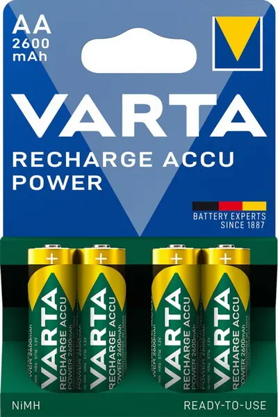 Baterie nabíjecí AA/R06 2600 mAh Varta Power 4 ks