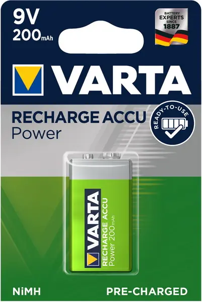 Baterie nabíjecí 6F22 Varta Power Accu 1 ks