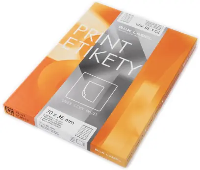 Etikety samolepicí 105 x 57 mm bílé 100 archů Print