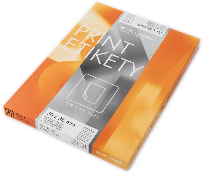 Etikety samolepicí 105 x 57 mm bílé 100 archů Print