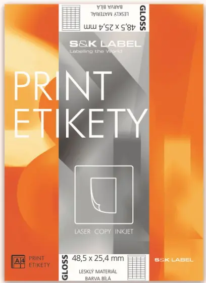 Etikety samolepicí 105 x 148 mm 100 archů lesklé