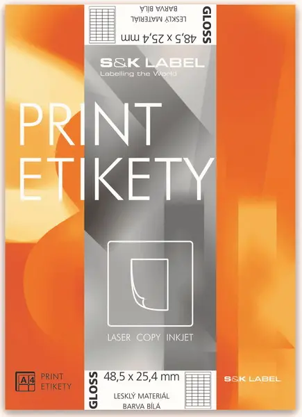 Etikety samolepicí 210 x 148,5 mm 100 archů lesklé