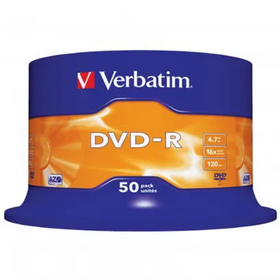 DVD -R Verbatim 4,7 GB cake 50 ks