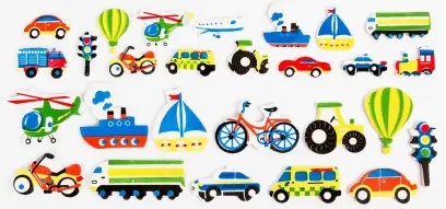 Samolepky pěnové 09 dopravní prostředky