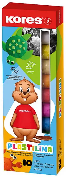 Plastelína 10 barev 200 g Kores