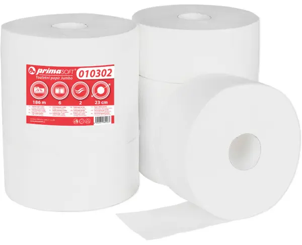 Papír toaletní Jumbo 280 mm dvouvrstvý bílý 6 ks
