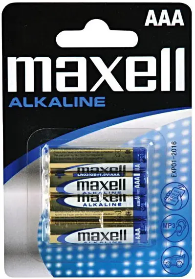 Baterie alkalická AAA/RO3 Maxell 4 ks