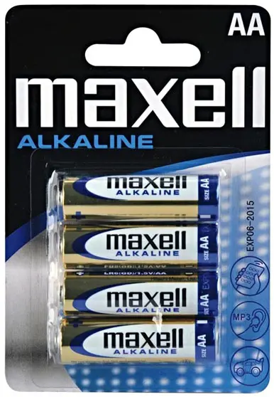 Baterie alkalická AA/R06 Maxell 4 ks