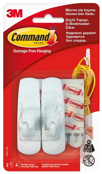 Háčky Command nosnost 1 kg 2ks