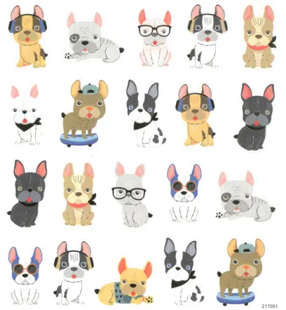 Samolepky papírové DPNK-102 štěňátka DP