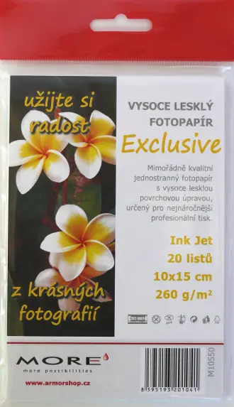 Fotopapír 10x15 cm 260 g Exclusive lesklý 20 listů