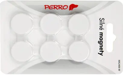 Magnety 24 mm 6 ks bílé Perro