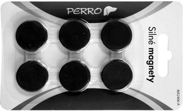 Magnety 24 mm 6 ks černé Perro