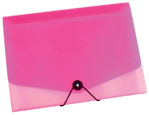 Organizér na dokumenty A4 13 kapes růžový