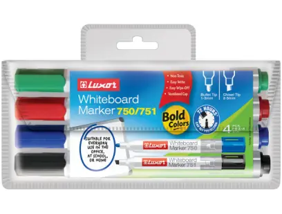 Popisovač na bílé tabule Luxor 750/3380-4WT sada