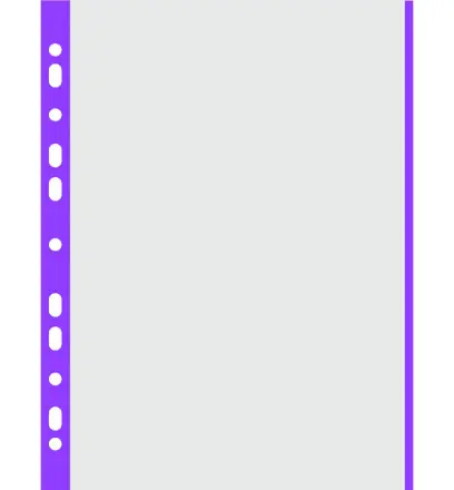 Obal Euro A4 40 mic. matný fialový okraj 100 ks