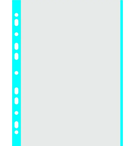 Obal Euro A4 40 mic. matný modrý okraj 100 ks