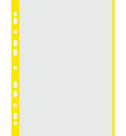 Obal Euro A4 40 mic. matný žlutý okraj 100 ks