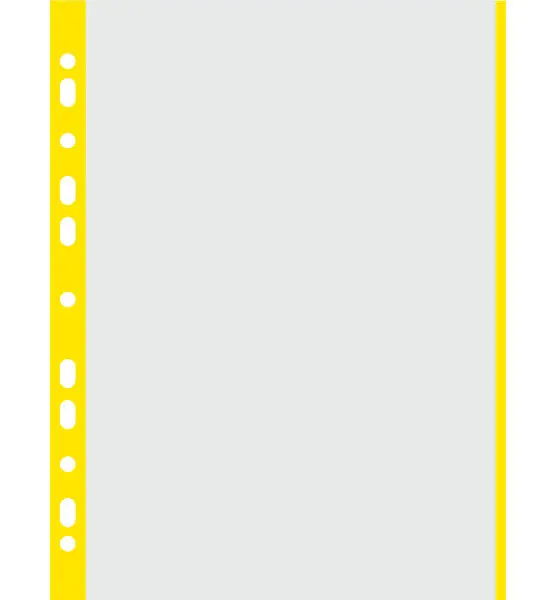 Obal Euro A4 40 mic. matný žlutý okraj 100 ks