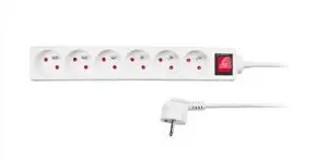 Přívod prodlužovací 3 m 6 zásuvek s vypínačem