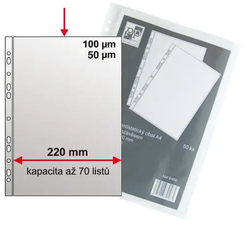 Obal Euro A4 150 mic. krupička Maxi 25 ks