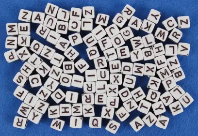 Korálky ABC 02 bílé