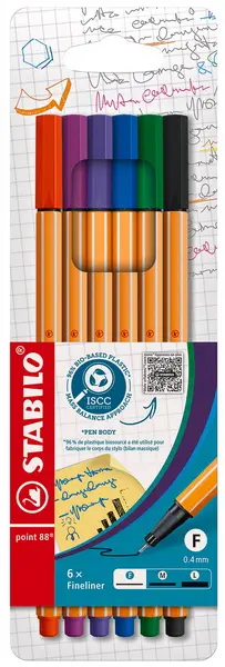 Popisovač Stabilo point 88 sada 6 ks