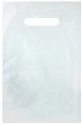 Taška PE s průhmatem 55 x 60 cm bílá