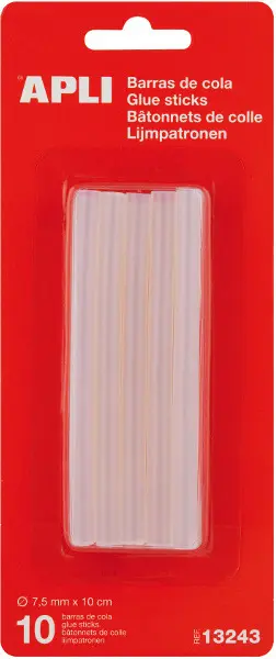 Tyčinky tavné 7,5 mm x 10 cm čiré 10 ks