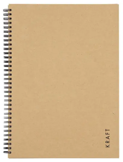 Blok spirálový A5 linka 60 listů Kraft nature