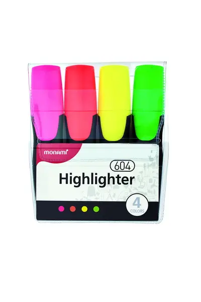 Zvýrazňovač Monami 604 sada 4 ks