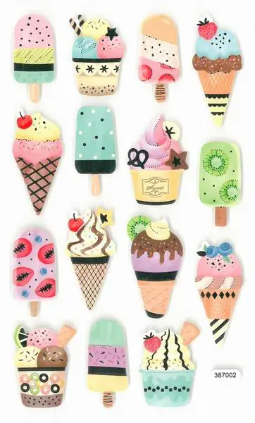 Samolepky pěnové DPPI-014 zmrzlina DP