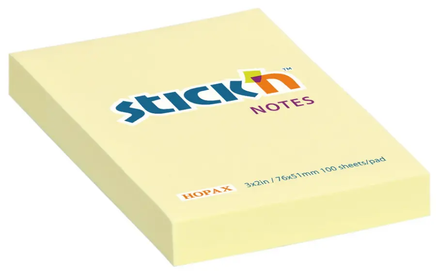 Blok samolepicí 76x51 mm 100 lístků žlutý