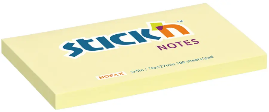 Blok samolepicí 76x127 mm 100 lístků žlutý