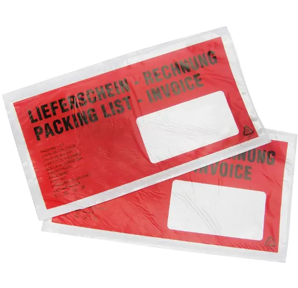 Obálka nalepovací DL červená 100 ks