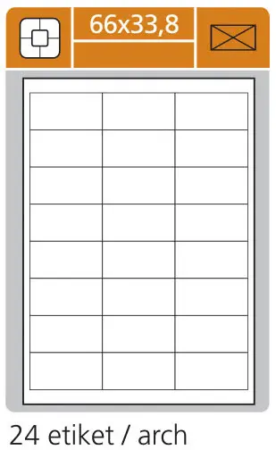 Etikety samolepicí 66 x 33,8 mm 100 archů Plus