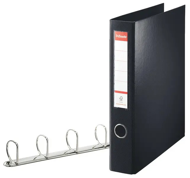 Pořadač 4 kroužkový 60 mm A4+ Vivida Maxi černý