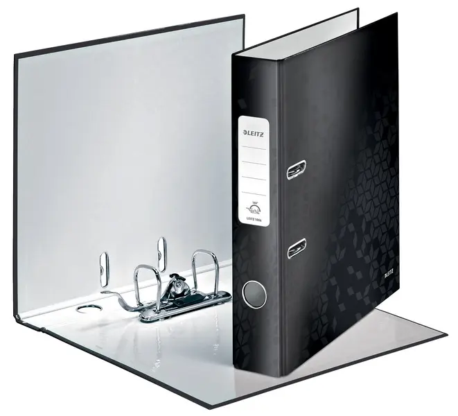 Pořadač pákový 52 mm Leitz 180° Wow černý