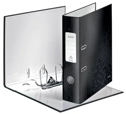 Pořadač pákový 80 mm Leitz 180° Wow černý