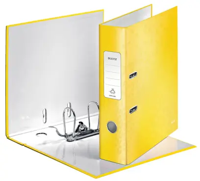 Pořadač pákový 80 mm Leitz 180° Wow žlutý