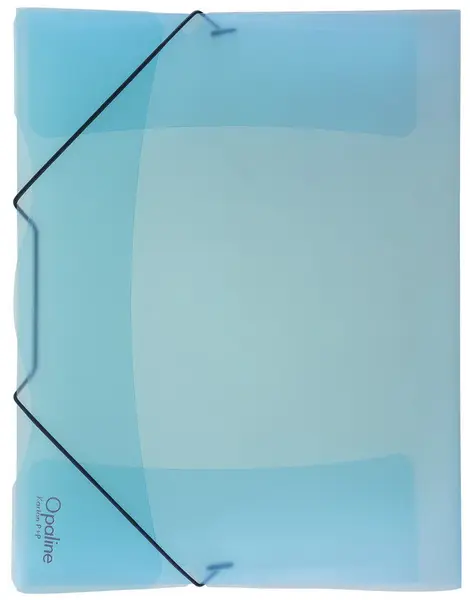 Mapa 3 klopá s gumou PP Opaline modrá světlá