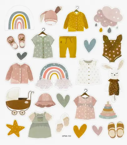 Samolepky papírové DPNK-153 holka DP