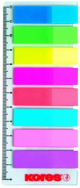 Záložka samolepicí 45x12 mm 8x20 lístků na pravítku