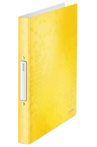 Pořadač 2 kroužkový 40 mm Leitz Wow žlutý