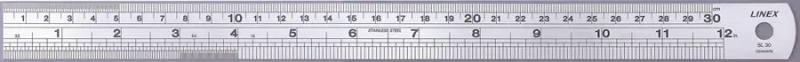Pravítko 30 cm ocelové Linex SL30