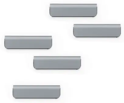 Klip magnetický 60 mm Durafix stříbrný 5 ks